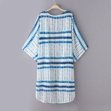 Womens Printed Chiffon Button Kimono Cardigan Coat Tops Blouse Cover Up Roupas Feminina J4U66
