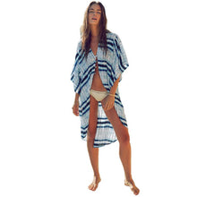 Womens Printed Chiffon Button Kimono Cardigan Coat Tops Blouse Cover Up Roupas Feminina J4U66