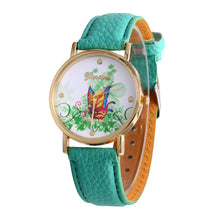 geneva butterfly flower print watch women ladies fashion dress quartz wrist Watch fast shipping J4U66