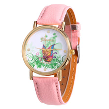 geneva butterfly flower print watch women ladies fashion dress quartz wrist Watch fast shipping J4U66