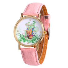 geneva butterfly flower print watch women ladies fashion dress quartz wrist Watch fast shipping J4U66