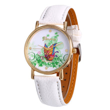 geneva butterfly flower print watch women ladies fashion dress quartz wrist Watch fast shipping J4U66