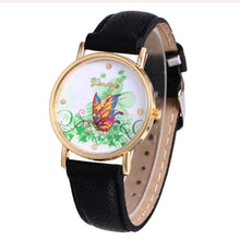geneva butterfly flower print watch women ladies fashion dress quartz wrist Watch fast shipping J4U66