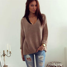 women long fashion poncho women long sleeve v neck hollow top pullover Knitwear sweater J4U66