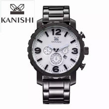 KANISHI Business Quartz watch Men sport Military Watches Men Stainless Steal Strap army wristwatch clock hours Complete J4U66