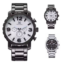 KANISHI Business Quartz watch Men sport Military Watches Men Stainless Steal Strap army wristwatch clock hours Complete J4U66