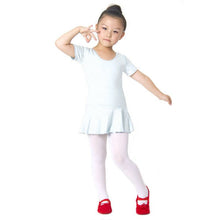 Kid Girls Short Sleeve Leotard Gymnastics Cotton Ballet Dance Dress Dancewear J4U66