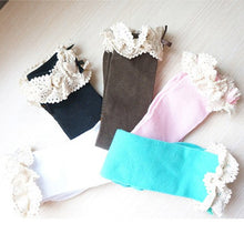 Kids Baby Girls Candy Color Cotton Lace Socks School High Knee Socks 2-9 Years 5 Colors  J4U66