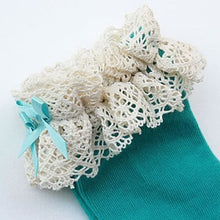 Kids Baby Girls Candy Color Cotton Lace Socks School High Knee Socks 2-9 Years 5 Colors  J4U66