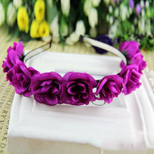 kids baby girls floral flower headwear headbands crown wreath hair decor hairbands J4U66