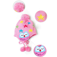 Kids Boys Girls Crochet Warm Beanie Five Pointed Star Baby Earflap Hat Scarf+Cap 2pcs J4U66