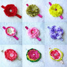 Kids Girl Baby Infant Big Flower Rose Rhinestone Headbands Hair Bow Band Headwear J4U66