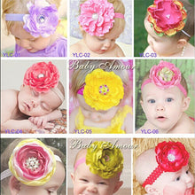 Kids Girl Baby Infant Big Flower Rose Rhinestone Headbands Hair Bow Band Headwear J4U66