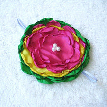 Kids Girl Baby Infant Big Flower Rose Rhinestone Headbands Hair Bow Band Headwear J4U66