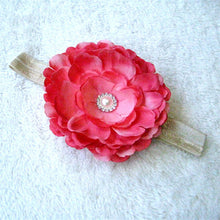 Kids Girl Baby Infant Big Flower Rose Rhinestone Headbands Hair Bow Band Headwear J4U66