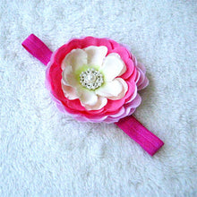 Kids Girl Baby Infant Big Flower Rose Rhinestone Headbands Hair Bow Band Headwear J4U66