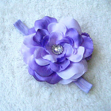 Kids Girl Baby Infant Big Flower Rose Rhinestone Headbands Hair Bow Band Headwear J4U66