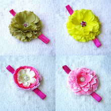 Kids Girl Baby Infant Big Flower Rose Rhinestone Headbands Hair Bow Band Headwear J4U66