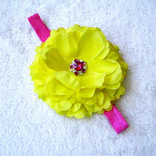 Kids Girl Baby Infant Big Flower Rose Rhinestone Headbands Hair Bow Band Headwear J4U66