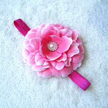 Kids Girl Baby Infant Big Flower Rose Rhinestone Headbands Hair Bow Band Headwear J4U66