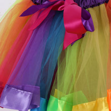 Kids Girl Rainbow Tutu Ballet Dance Skirts Party Tulle Skirt Costume J4U66
