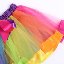 Kids Girl Rainbow Tutu Ballet Dance Skirts Party Tulle Skirt Costume J4U66