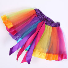 Kids Girl Rainbow Tutu Ballet Dance Skirts Party Tulle Skirt Costume J4U66