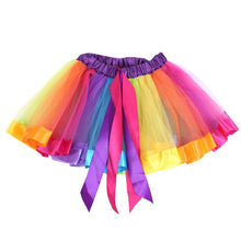 Kids Girl Rainbow Tutu Ballet Dance Skirts Party Tulle Skirt Costume J4U66