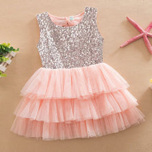 kids girls clothes baby dresses princess sequined bow party pageant wedding tulle tutu cake evening dress for girl 1~ years J4U66