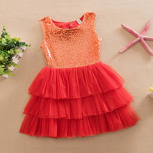 kids girls clothes baby dresses princess sequined bow party pageant wedding tulle tutu cake evening dress for girl 1~ years J4U66