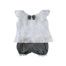 kids girls clothing sets lace children girl clothes set t-shirts lattice shorts pants set infant garment J4U66