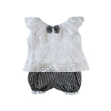 Kids Girls Clothing Sets Lace Children Girl Clothes Set T-Shirt + Lattice Shorts Pants Set Infant GarmentJFY66
