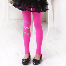 Kids Girls Eyeglasses Pattern Tights Stretch Pantyhose Baby Stockings 2-7Y J4U66