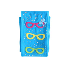 Kids Girls Eyeglasses Pattern Tights Stretch Pantyhose Baby Stockings 2-7Y J4U66