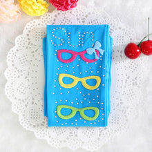 Kids Girls Eyeglasses Pattern Tights Stretch Pantyhose Baby Stockings 2-7Y J4U66