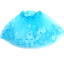 kids girls flower tulle tutu skirt party ballet dancewear skirts pettiskirt costume J4U66
