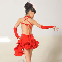 Kids Girls Latin Sets Salsa Tango Sequin Party Dance Dress Skirt Outfits Sz 5-9Y J4U66