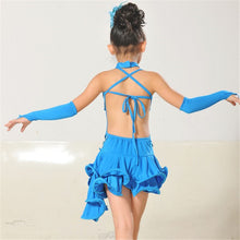 Kids Girls Latin Sets Salsa Tango Sequin Party Dance Dress Skirt Outfits Sz 5-9Y J4U66