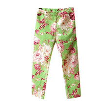 Kids Leggings For Girls New Girl Floral Skinny Pencil Pants Children Pants 100% Cotton J4U66