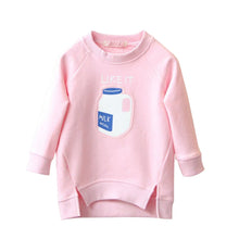 Kids Toddler Bottle Printed Warm Tops Sweatshirt Girls Pullover Coat Baby Children Jacket J4U66