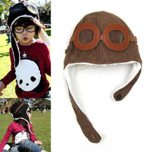 kids pilot aviatorcap fleece hats earflap warm unisex beanie J4U66