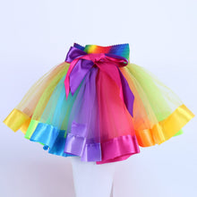 Kids Tutu Skirt Tulle Dance Ballet Skirts Wear Girls Toddler Rainbow Costume J4U66