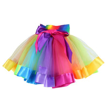 Kids Tutu Skirt Tulle Dance Ballet Skirts Wear Girls Toddler Rainbow Costume J4U66