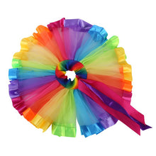Kids Tutu Skirt Tulle Dance Ballet Skirts Wear Girls Toddler Rainbow Costume J4U66