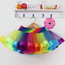 Kids Tutu Skirt Tulle Dance Ballet Skirts Wear Girls Toddler Rainbow Costume J4U66