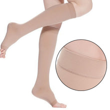 knee high open toe women men unisex compression socks leg fatigue relief sock J4U66