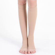 Knee High Open Toe Men Unisex Compression Socks Leg Fatigue Relief Sock J4U66