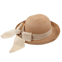 Korea Big Bowknot Straw Hat Travel Panama Cap Beach Hat Fedora UV Hats J4U66