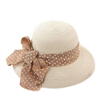 Korea Big Bowknot Straw Hat Travel Panama Cap Beach Hat Fedora UV Hats J4U66