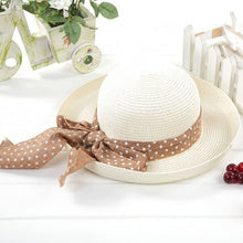 Korea Big Bowknot Straw Hat Travel Panama Cap Beach Hat Fedora UV Hats J4U66